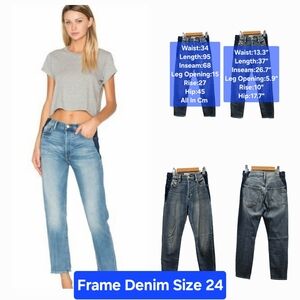 Frame Denim Le Original Elton Straight Leg Jeans Size 24